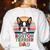 Retro Boston Terrier Dad Women's Sweatshirt Back Print White