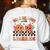 Retro Fall In Love With Learning Autumn Pumpkin Teacher Women's Sweatshirt Back Print White Retro Fall In Love With Learning Autumn Pumpkin Teacher Women's Sweatshirt Back Print White