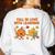 Retro Fall In Love With Learning Autumn Pumpkin Teacher Women's Sweatshirt Back Print White Retro Fall In Love With Learning Autumn Pumpkin Teacher Women's Sweatshirt Back Print White
