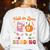 Retro Fall In Love With Learning Pumpkin Autumn Teacher Women's Sweatshirt Back Print White Retro Fall In Love With Learning Pumpkin Autumn Teacher Women's Sweatshirt Back Print White