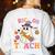 Retro Floral Ghost Trick Or Teach Groovy Teacher Halloween Women's Sweatshirt Back Print White Retro Floral Ghost Trick Or Teach Groovy Teacher Halloween Women's Sweatshirt Back Print White
