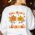 Retro Pumpkin Fall In Love With Learning Autumn Teacher Women's Sweatshirt Back Print White