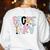 Retro Secretary Back To School Teacher Appreciation Women's Sweatshirt Back Print White Retro Secretary Back To School Teacher Appreciation Women's Sweatshirt Back Print White