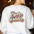Retro Sunset Fifth Grade Teacher & Student Back To School Women's Sweatshirt Back Print White Retro Sunset Fifth Grade Teacher & Student Back To School Women's Sweatshirt Back Print White