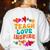 Retro Teach Love Inspire Back To School Teachers Women's Sweatshirt Back Print White Retro Teach Love Inspire Back To School Teachers Women's Sweatshirt Back Print White