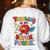 Retro Teaching Is My Superpower Apple Teacher Appreciation Women's Sweatshirt Back Print White