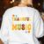 Retro Thankful For Music Floral Music Teacher Thanksgiving Men Women Women's Sweatshirt Back Print White Retro Thankful For Music Floral Music Teacher Thanksgiving Men Women Women's Sweatshirt Back Print White