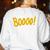 Scary Key Signature Boo Music Halloween Musician Teacher Men Women Women's Sweatshirt Back Print White