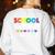 School Psychologist Is a Work Of Heart Teacher LSSP Doctor Women's Sweatshirt Back Print White