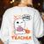 Science Teacher Cute Ghost Halloween Teacher Men Women Women's Sweatshirt Back Print White Science Teacher Cute Ghost Halloween Teacher Men Women Women's Sweatshirt Back Print White