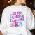 In My Science Teacher Era Teacher Women's Sweatshirt Back Print White In My Science Teacher Era Teacher Women's Sweatshirt Back Print White