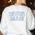 Second Grade Floral Blue Back To School 2nd Grade Teacher Women's Sweatshirt Back Print White
