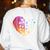 Sign Language Heart ASL For Deaf Teacher Women's Sweatshirt Back Print White Sign Language Heart ASL For Deaf Teacher Women's Sweatshirt Back Print White