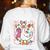 Silly Goose Teacher Club Animal Lover Groovy Teacher Women's Sweatshirt Back Print White