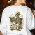 Skeleton Book Floral Skull Halloween Teacher Costume Women's Sweatshirt Back Print White Skeleton Book Floral Skull Halloween Teacher Costume Women's Sweatshirt Back Print White