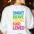 You Are SMART BRAVE STRONG KIND LOVED MOTIVATION TEACHER KID Women's Sweatshirt Back Print White You Are SMART BRAVE STRONG KIND LOVED MOTIVATION TEACHER KID Women's Sweatshirt Back Print White