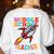 Space Middle School Teacher Back To School Men Women Kids Women's Sweatshirt Back Print White
