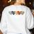 Special Education Teacher Heart Back To School Teach Rainbow Men Women Girls Kids Women's Sweatshirt Back Print White