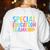 Special Education Team Definition Retro Ed Team Crew Teacher Women's Sweatshirt Back Print White