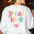 Specials Squad Art Music PE Tech Gym Teacher Team Women's Sweatshirt Back Print White