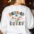 Spooky Ghost PE Teacher Squad Physical Education Halloween Women's Sweatshirt Back Print White
