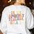 In My Spooky Teacher Era Groovy Hippie Retro Ghost Halloween Men Women Kids Women's Sweatshirt Back Print White