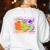Spooky Teacher Halloween Ghost Fall Autumn Season Women Women's Sweatshirt Back Print White