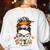 STEM Teacher Messy Bun Fall Vibes Autumn Thanksgiving Men Women Women's Sweatshirt Back Print White