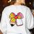 Student Teacher Coquette Bow Pencil Back To School First Day Women's Sweatshirt Back Print White Student Teacher Coquette Bow Pencil Back To School First Day Women's Sweatshirt Back Print White