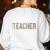 Substitute Teacher Supplies For Teachers Leopard For Men Women Women's Sweatshirt Back Print White Substitute Teacher Supplies For Teachers Leopard For Men Women Women's Sweatshirt Back Print White