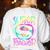 Super Teacher Back To School Apple Tie Dye First Day Women's Sweatshirt Back Print White Super Teacher Back To School Apple Tie Dye First Day Women's Sweatshirt Back Print White