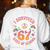 I Survived 67 Days Of School Groovy Retro Teachers Girls Women's Sweatshirt Back Print White