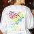 It Takes A Big Heart To Shape Little Minds Teacher Student Men Women Kids Women's Sweatshirt Back Print White