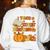 I Teach The Coolest Pumpkins In The Patch Teacher Halloween Women's Sweatshirt Back Print White