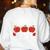I Teach The Cutest Apples In The Orchard Cute Fall Teacher Women's Sweatshirt Back Print White