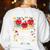 I Teach The Cutest Apples In The Orchard Cute Fall Teacher Women's Sweatshirt Back Print White