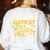 I Teach The Cutest Bees In The Beehive Teacher Women's Sweatshirt Back Print White