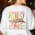 I Teach The Cutest Owls Christmas Or Teachers Day Women's Sweatshirt Back Print White