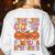 I Teach The Cutest Pumpkins Halloween Fall Teacher Women Women's Sweatshirt Back Print White I Teach The Cutest Pumpkins Halloween Fall Teacher Women Women's Sweatshirt Back Print White