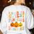 I Teach The Cutest Pumpkins In The Patch Teacher Women's Sweatshirt Back Print White