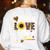 TEACH LOVE INSPIRE Teacher Sunflower Appreciation Women's Sweatshirt Back Print White TEACH LOVE INSPIRE Teacher Sunflower Appreciation Women's Sweatshirt Back Print White
