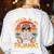 I Teach In My Pajamas Teacher Sunset Bear Retro Women's Sweatshirt Back Print White