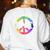 Teach Peace For Teachers And Educators Counselor Women's Sweatshirt Back Print White Teach Peace For Teachers And Educators Counselor Women's Sweatshirt Back Print White