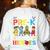I Teach Pre-K Superheroes Students Teacher Back To School Women's Sweatshirt Back Print White