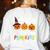 I Teach The Smartest Pumpkins The Patch Teacher Fall Season For Men Women Kids Women's Sweatshirt Back Print White