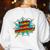 I Teach Superheroes Retro Comic Super Teacher Graphic Women's Sweatshirt Back Print White