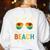 Teach I Thought You Said Beach Teacher Summer Vacation Women's Sweatshirt Back Print White Teach I Thought You Said Beach Teacher Summer Vacation Women's Sweatshirt Back Print White