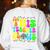 This Teacher 80s 90s Teachers's Day Glows Last Day Of School Women's Sweatshirt Back Print White