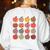Teacher Apple Back To School Art For School Supplies Women's Sweatshirt Back Print White Teacher Apple Back To School Art For School Supplies Women's Sweatshirt Back Print White