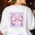Teacher Bow Pencil Flowers Teacher Back To School Women's Sweatshirt Back Print White Teacher Bow Pencil Flowers Teacher Back To School Women's Sweatshirt Back Print White